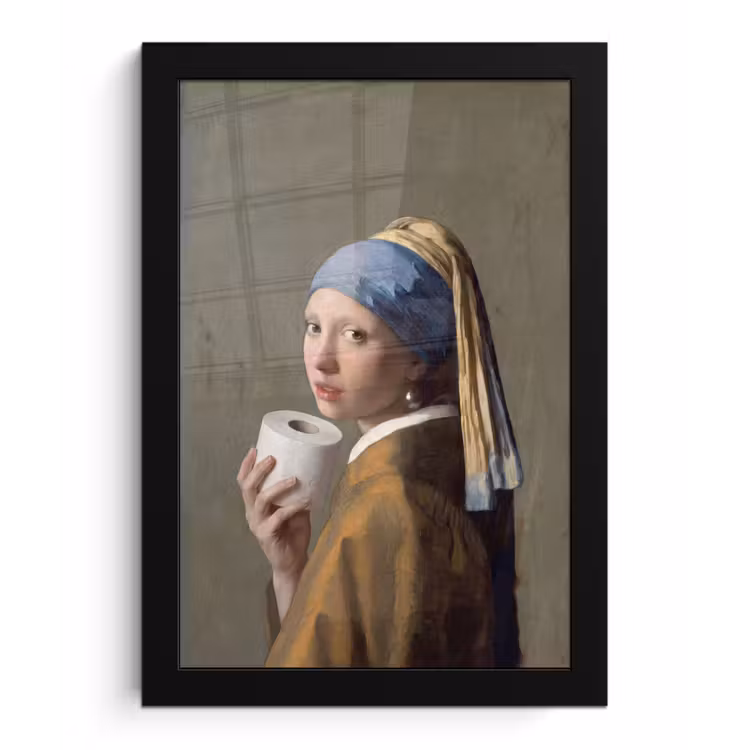 Klassiek - Humor - Kleurrijk fotolijst zwart zonder passe partout klein -3d