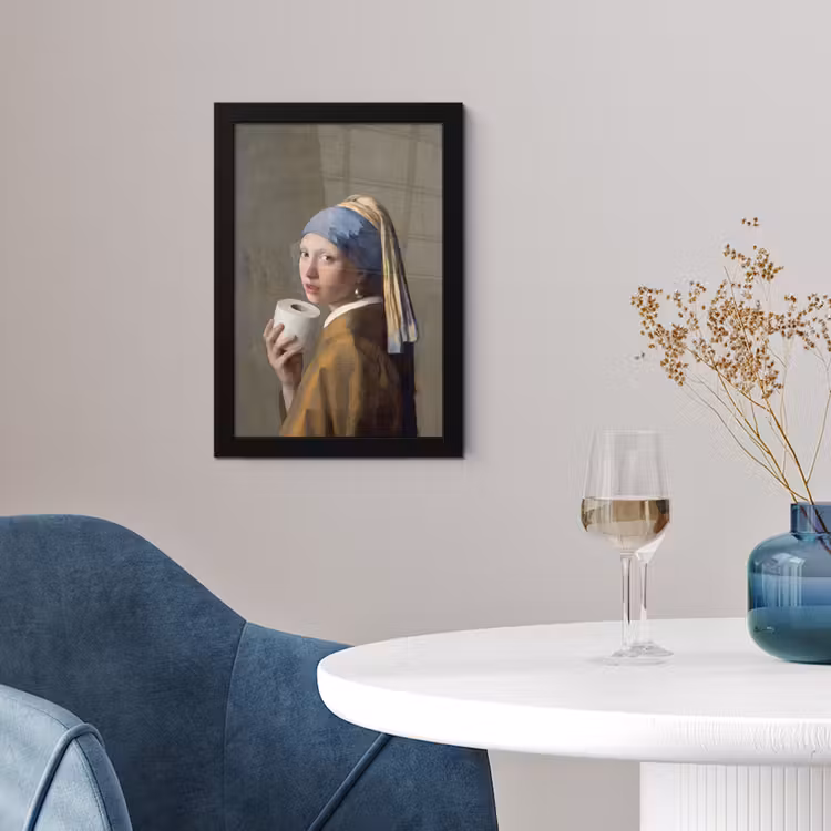 Klassiek - Humor - Kleurrijk fotolijst zwart zonder passe partout klein -sfeer4