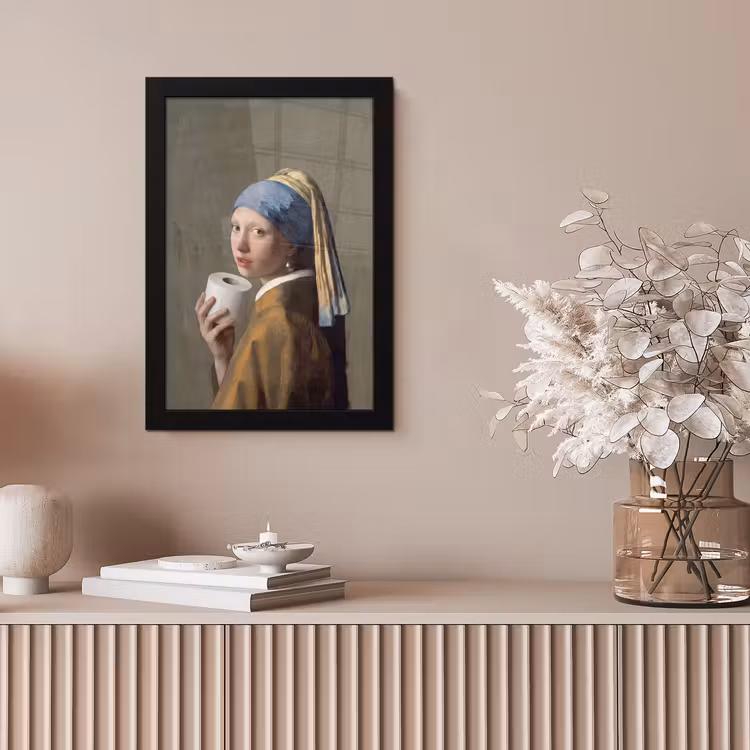 Klassiek - Humor - Kleurrijk fotolijst zwart zonder passe partout klein -sfeer5