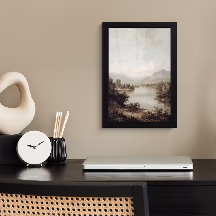 Klassiek - Landschap - Sereen fotolijst zwart zonder passe partout klein -sfeer1
