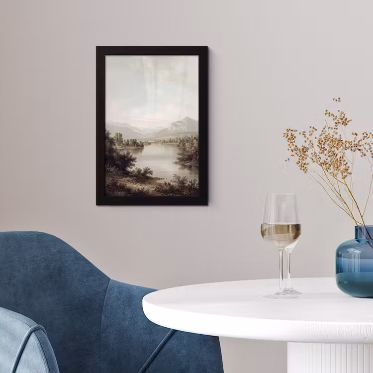 Klassiek - Landschap - Sereen fotolijst zwart zonder passe partout klein -sfeer4