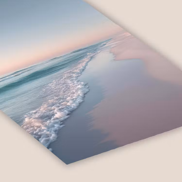 Kustlijn - Pastel - water fotolijst zwart zonder passe partout klein -zsfeer6