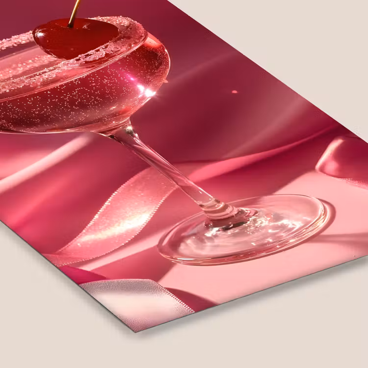 Cocktail - Pink - Luxe fotolijst zwart zonder passe partout klein -zsfeer6