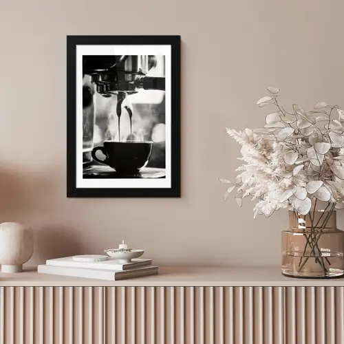 Coffee - Espresso - Koffiemachine - Kop fotolijst zwart zonder passe partout klein -sfeer5
