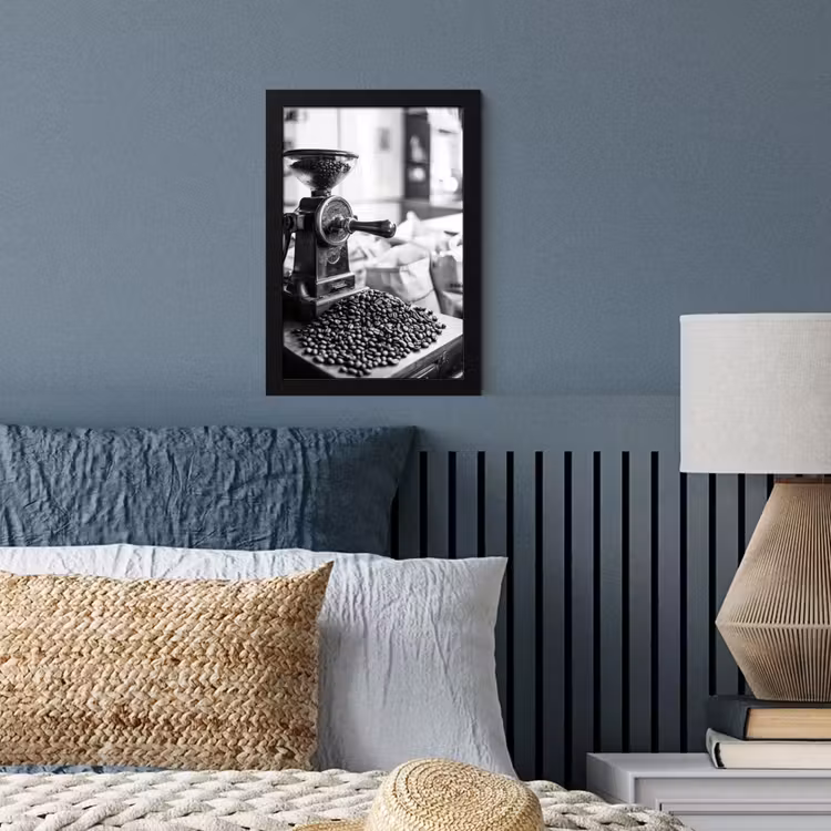 Koffiemolen - Gemalen - Vintage fotolijst zwart zonder passe partout klein -sfeer3