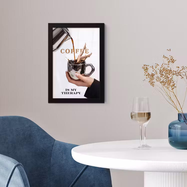 Koffie - Mok - Kan - Therapie fotolijst zwart zonder passe partout klein -sfeer4