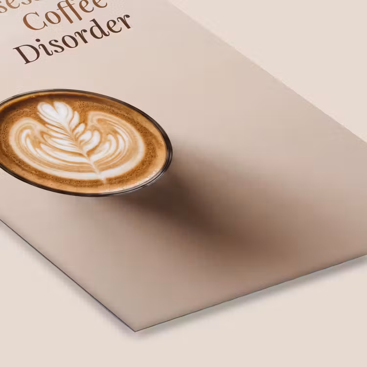 Koffie - Obessive Coffee Disorder - Beige fotolijst zwart zonder passe partout klein -zsfeer6