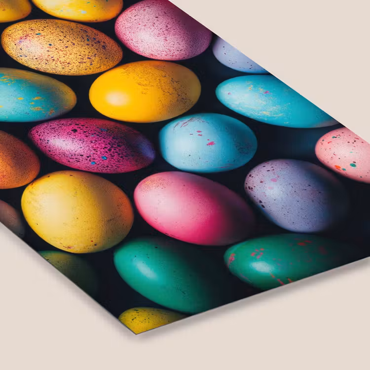Kleurrijk - Paaseitjes - Spetters fotolijst zwart zonder passe partout klein -zsfeer6