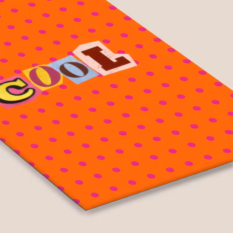 Cool - Stippen - Oranje fotolijst zwart zonder passe partout klein -zsfeer6