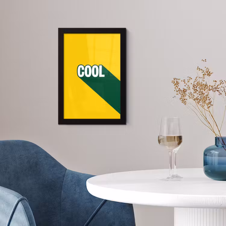 Cool - Geel - Groen fotolijst zwart zonder passe partout klein -sfeer4