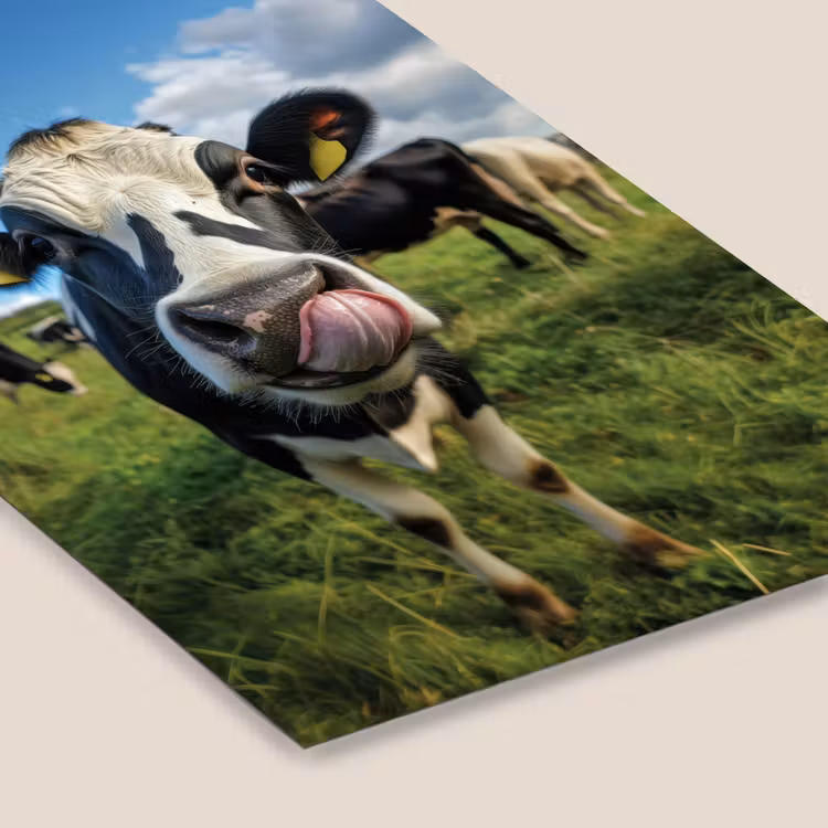 Koe - Tong - Weide fotolijst zwart zonder passe partout klein -zsfeer6