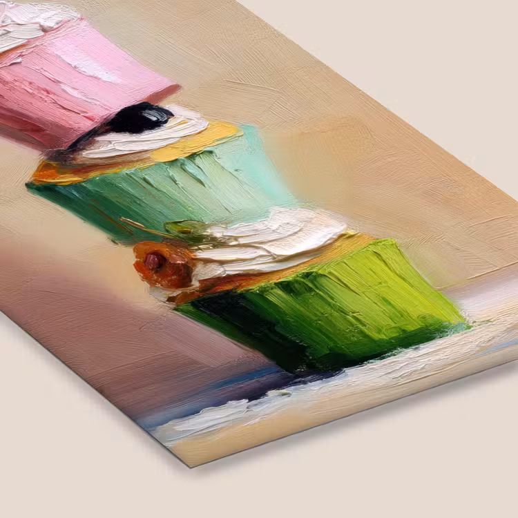 Cupcakes - Gestapeld - Kleurrijk - Fruit fotolijst zwart zonder passe partout klein -zsfeer6