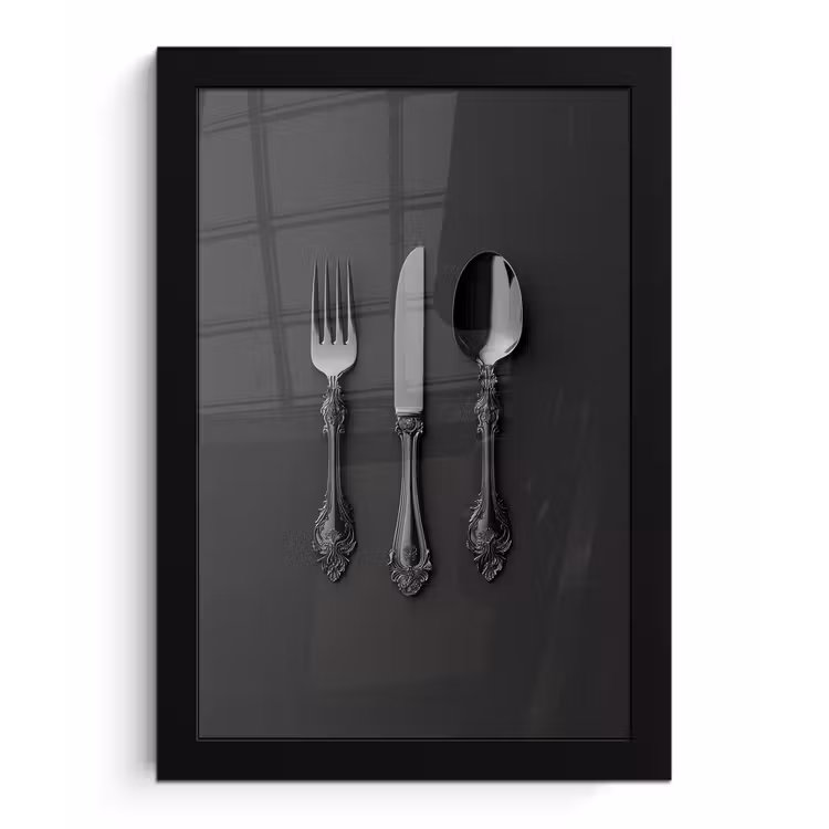 Bestek - Zwart fotolijst zwart zonder passe partout klein -3d