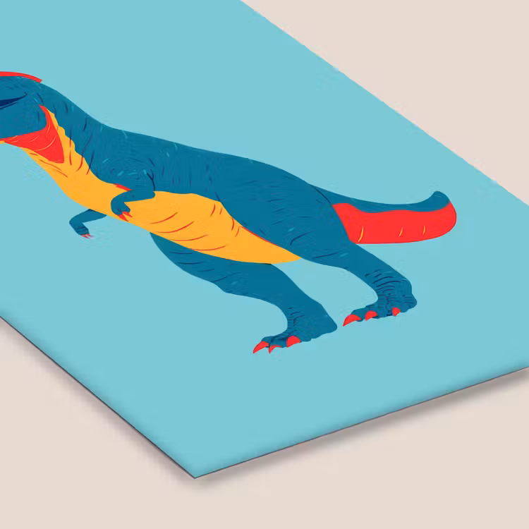 Dinosaurus - Blauw - Zonnebril fotolijst zwart zonder passe partout klein -zsfeer6