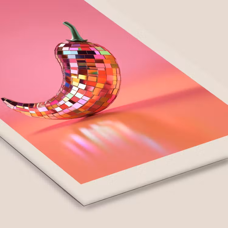 Disco - Peper - Roze fotolijst zwart zonder passe partout klein -zsfeer6