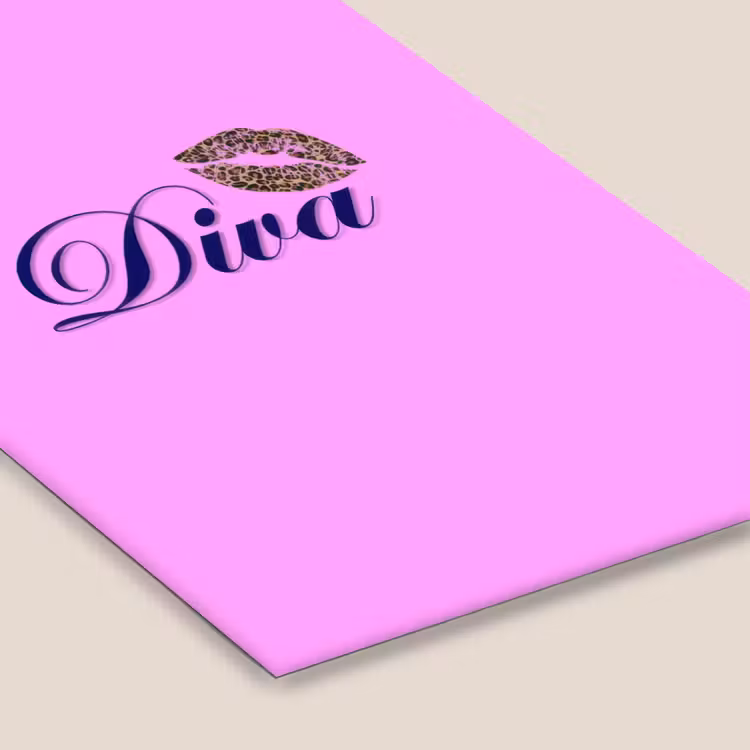 Diva - Lip - Panterprint - Roze fotolijst zwart zonder passe partout klein -zsfeer6
