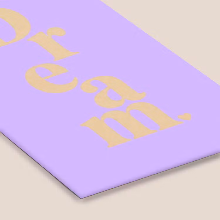 Dream - Paars - Typografisch fotolijst zwart zonder passe partout klein -zsfeer6