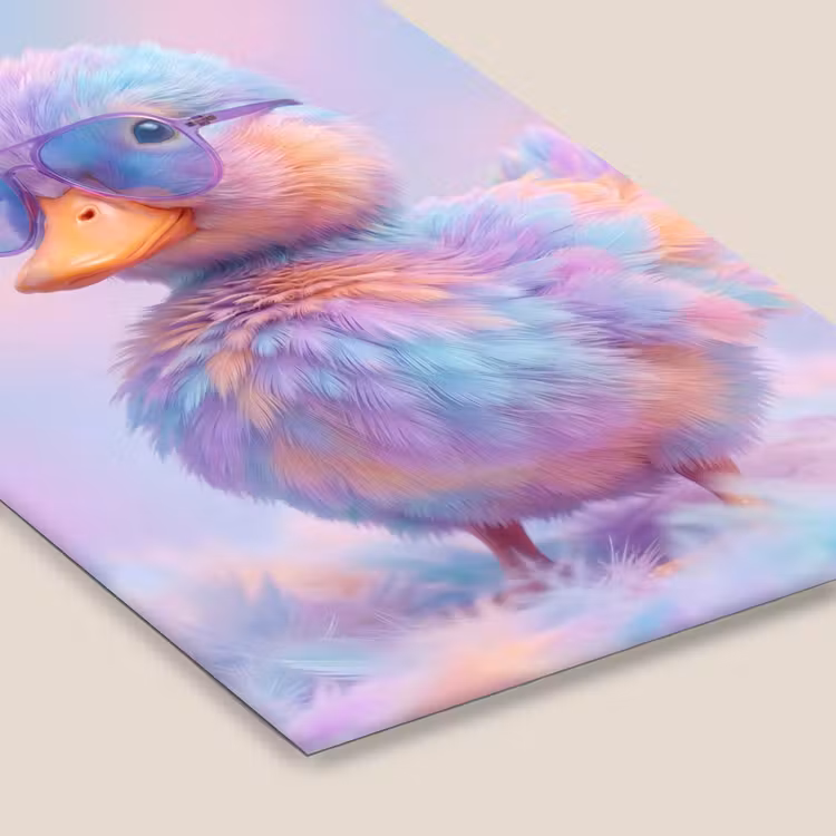 Eend - bril - Pastel fotolijst zwart zonder passe partout klein -zsfeer6