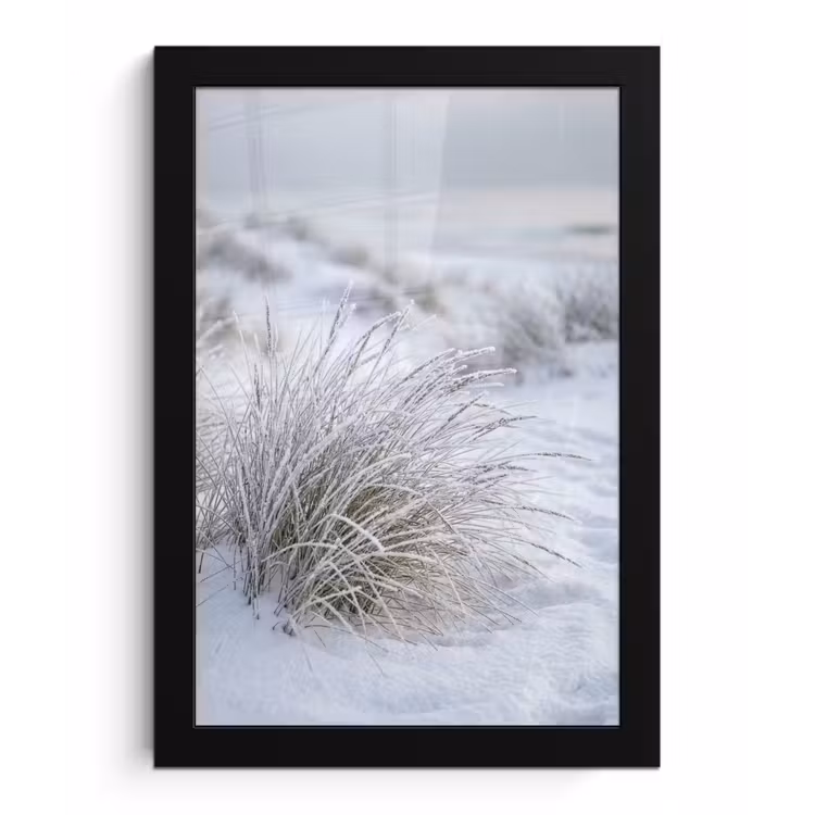 Duinen - Sneeuw - Strand - Winter - Serene fotolijst zwart zonder passe partout klein -3d