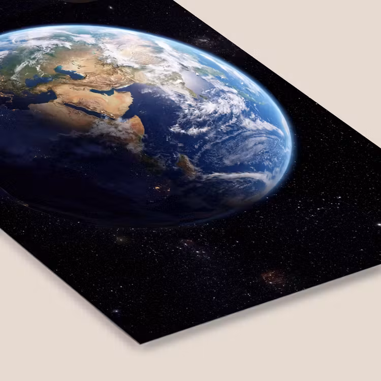 Aarde - Ruimte - Blauw - Groen fotolijst zwart zonder passe partout klein -zsfeer6