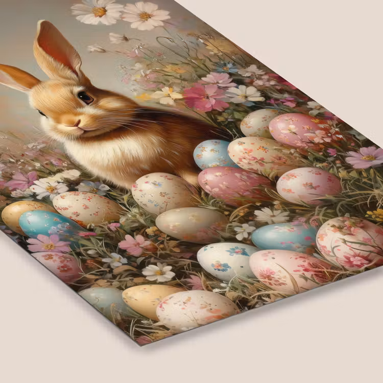 Paashaas - Lente - Paaseieren fotolijst zwart zonder passe partout klein -zsfeer6