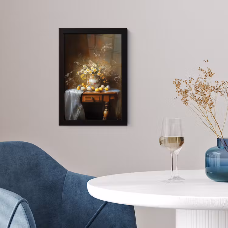 Paaseieren - Stilleven - Vaas fotolijst zwart zonder passe partout klein -sfeer4