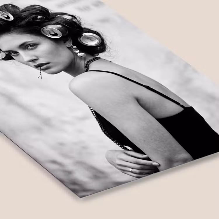 Edgy - Vrouw - Zwart - Wit fotolijst zwart zonder passe partout klein -zsfeer6