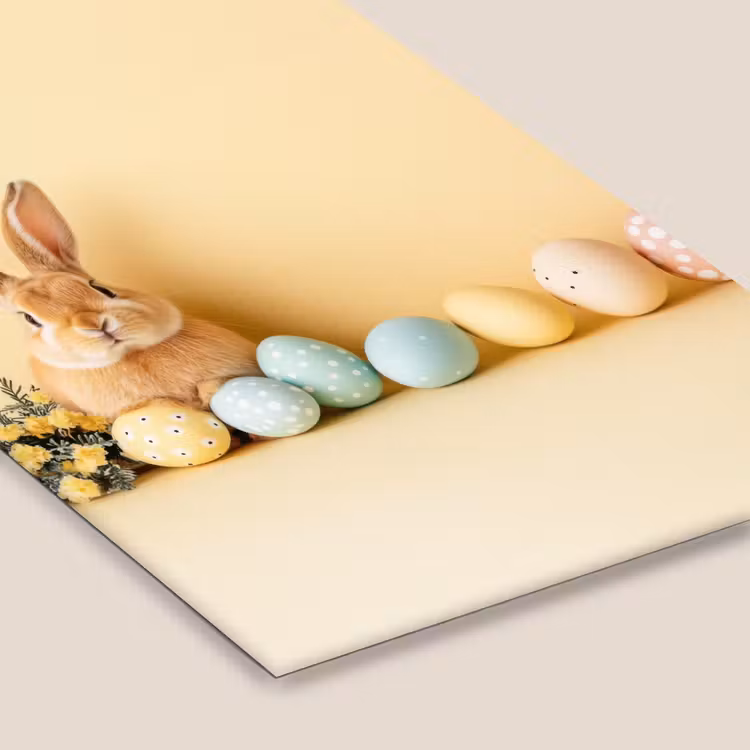 Eieren - Konijn - Pasteltinten fotolijst zwart zonder passe partout klein -zsfeer6