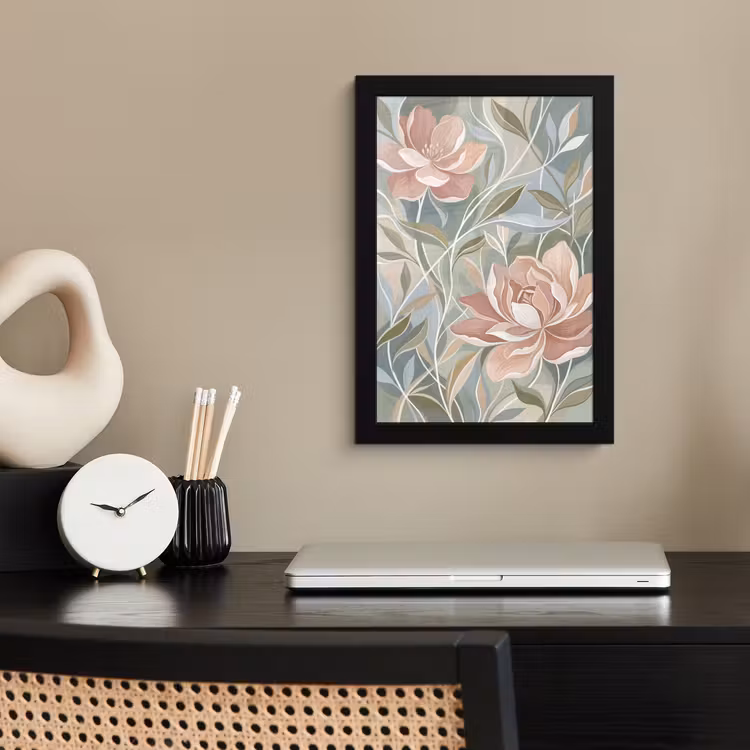Elegant - Romantiek - Roze fotolijst zwart zonder passe partout klein -sfeer1