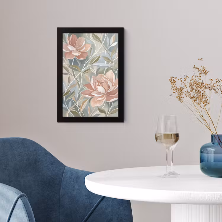 Elegant - Romantiek - Roze fotolijst zwart zonder passe partout klein -sfeer4