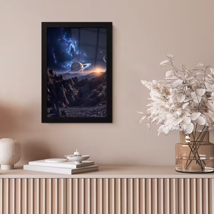 Fantasy - Kosmos - Landschap fotolijst zwart zonder passe partout klein -sfeer5