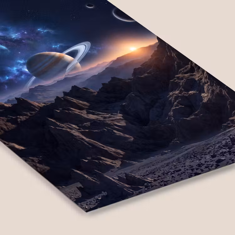 Fantasy - Kosmos - Landschap fotolijst zwart zonder passe partout klein -zsfeer6
