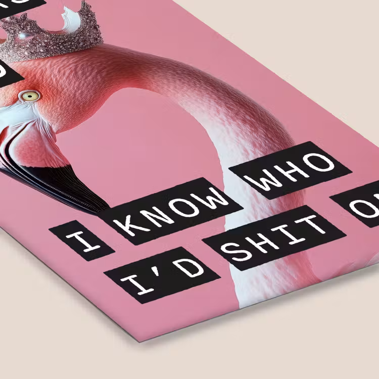 Flamingo - Roze - Vogel - Decoratie fotolijst zwart zonder passe partout klein -zsfeer6