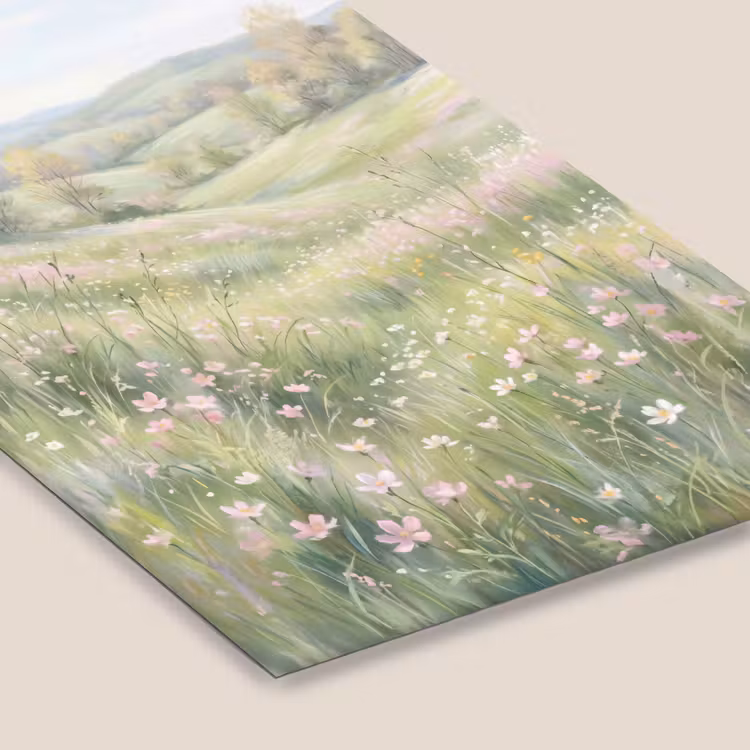 Bloemen veld - Bloemen - Groen fotolijst zwart zonder passe partout klein -zsfeer6