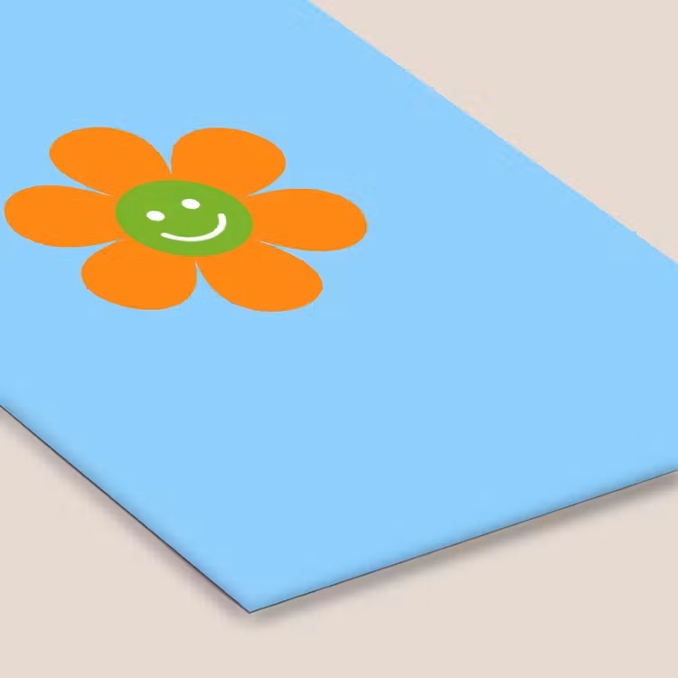 Bloem - Smiley - Kleurrijk fotolijst zwart zonder passe partout klein -zsfeer6