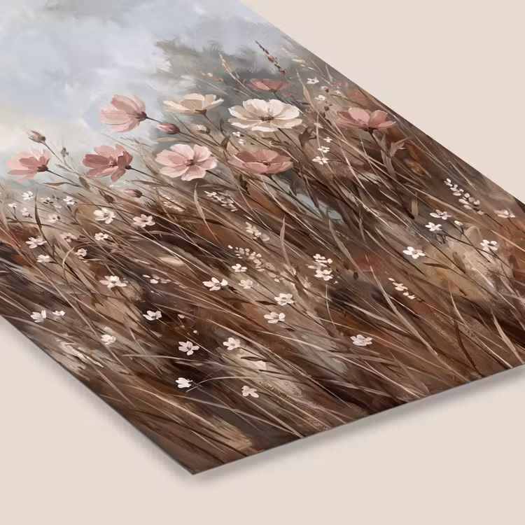 Bloemen - Botanisch - Schilderij - Pastel - Rustiek fotolijst zwart zonder passe partout klein -zsfeer6