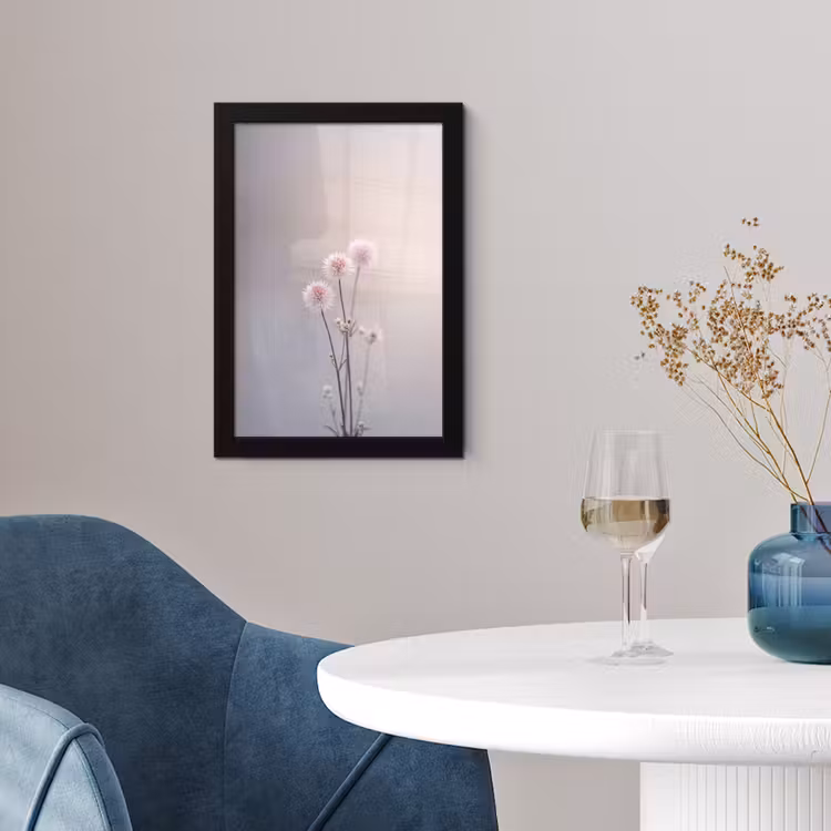Bloemen - Bollen - Roze fotolijst zwart zonder passe partout klein -sfeer4