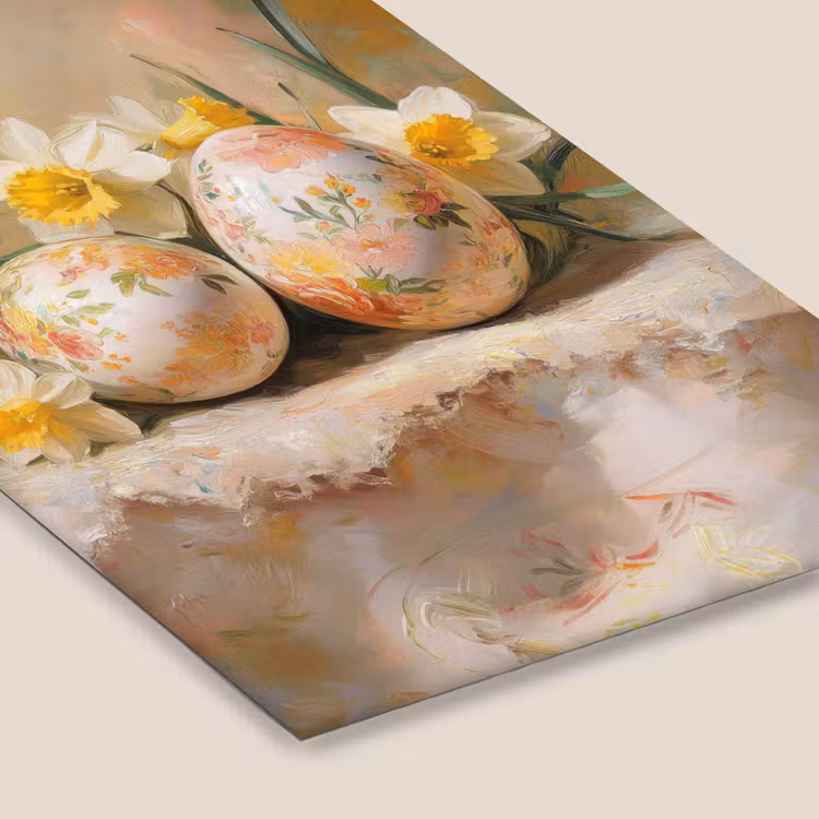 Bloemen - Eieren - Geschilderd fotolijst zwart zonder passe partout klein -zsfeer6
