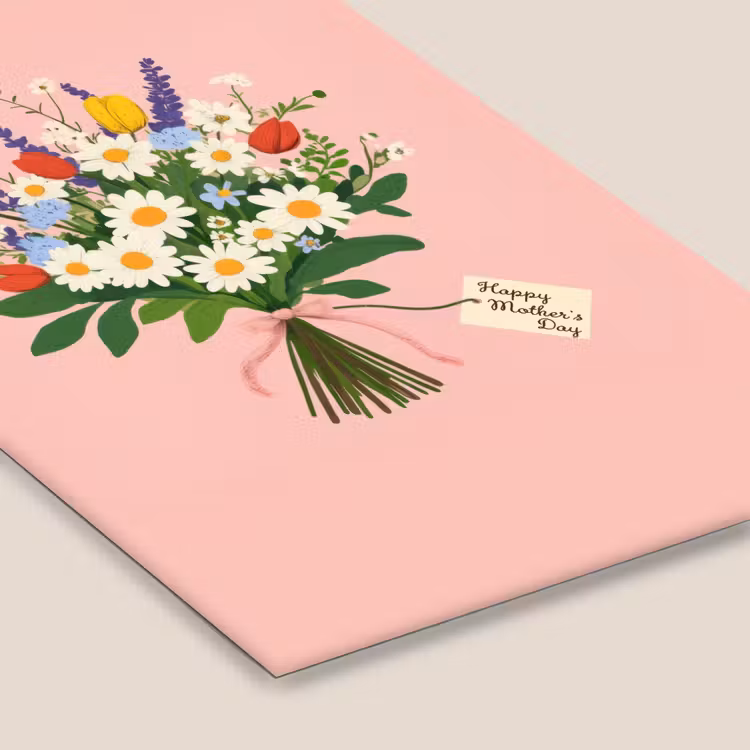 Bloemen - Lint - Kaartje fotolijst zwart zonder passe partout klein -zsfeer6