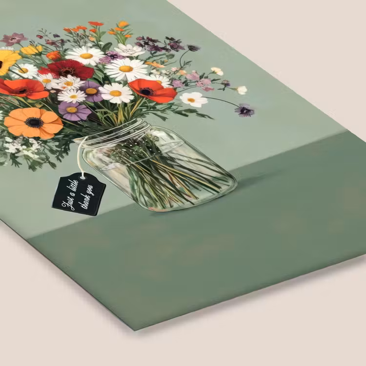 Bloemen - Vaas - Kaartje fotolijst zwart zonder passe partout klein -zsfeer6