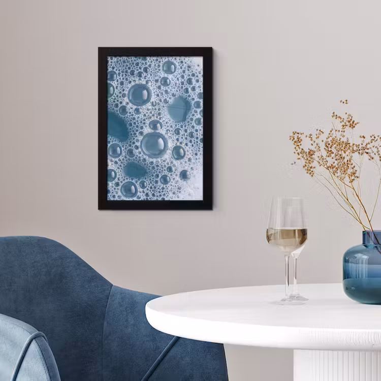 Schuim - Water - Textuur fotolijst zwart zonder passe partout klein -sfeer4