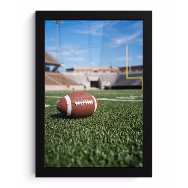 Football - Veld - Stadion - Sport fotolijst zwart zonder passe partout klein -3d