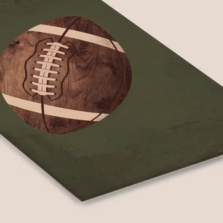 Football - Hout - Sport - Groen fotolijst zwart zonder passe partout klein -zsfeer6