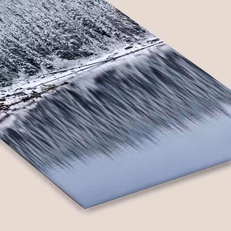 Bos - Reflectie - Meer - Winter - Serene fotolijst zwart zonder passe partout klein -zsfeer6