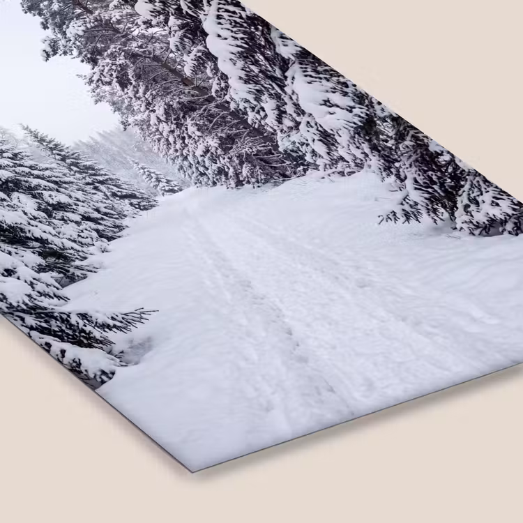 Bos - Winter - Sneeuw - Pad - Natuur fotolijst zwart zonder passe partout klein -zsfeer6