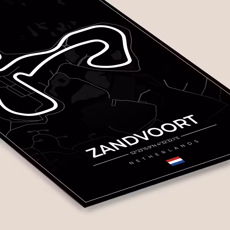 Formule 1 - Circuit Zandvoort - Racebaan - Nederland - Circuit - Zwart fotolijst zwart zonder passe partout klein -zsfeer6