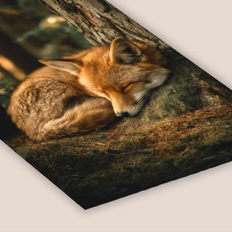 Vos - Bos - Slapen fotolijst zwart zonder passe partout klein -zsfeer6