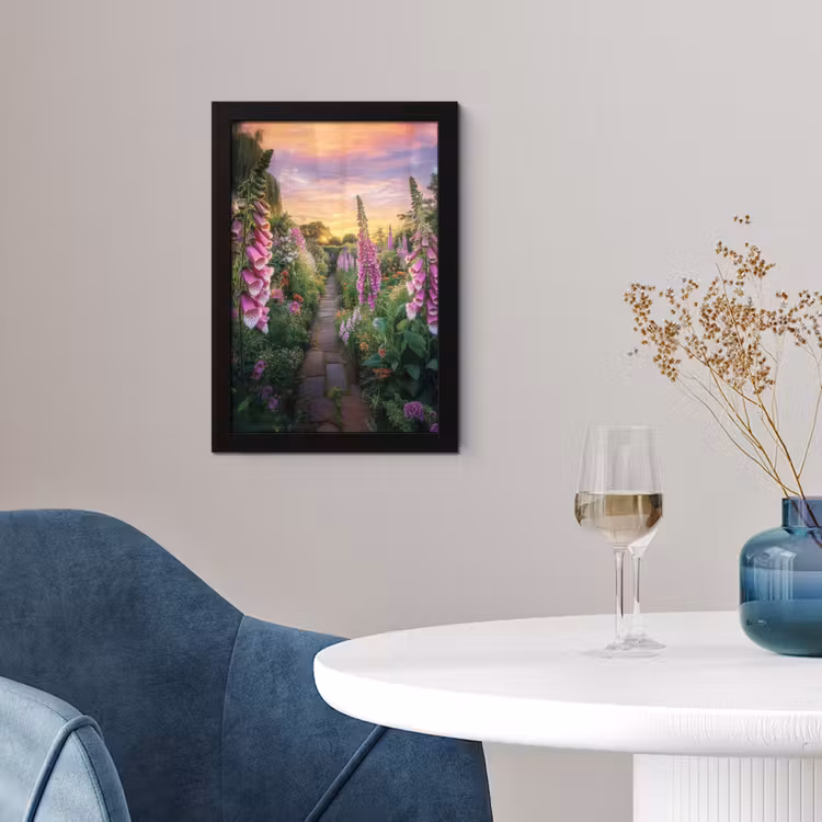Vingerhoedskruid - Bloemen - Tuin fotolijst zwart zonder passe partout klein -sfeer4