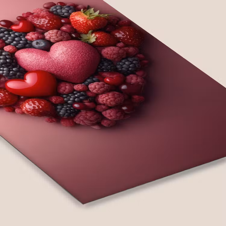Fruit - Hartjes - Aardbeien - Frambozen - Bosbessen fotolijst zwart zonder passe partout klein -zsfeer6