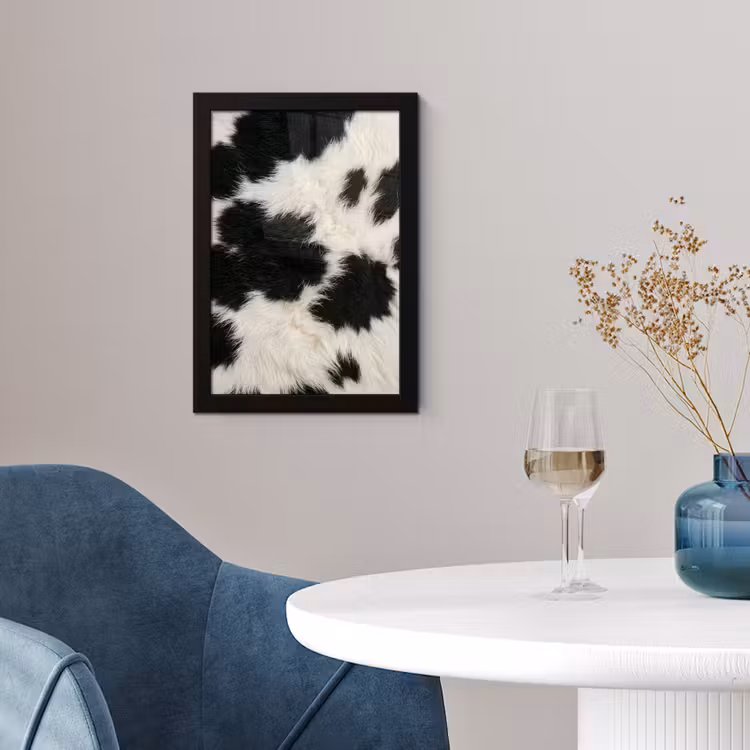 Bont - Textuur - Zwart - Wit fotolijst zwart zonder passe partout klein -sfeer4
